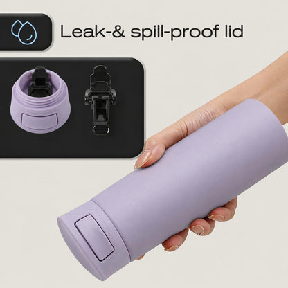 17 oz Leakproof Insulated Travel Coffee Mug with One-Hand Lid