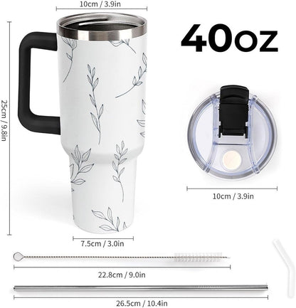 Leakproof Car Cup Vacuum Sealed With Lid For Office Crystal Clear Blue Water Ripple Print Drinkware Light Rose Red-style-5 - Colors F