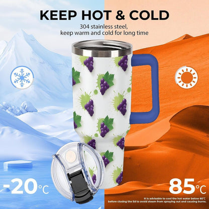Leakproof Car Cup Vacuum Sealed With Lid For Office Crystal Clear Blue Water Ripple Print Drinkware Light Rose Red-style-5 - Colors F