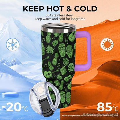 Leakproof Car Cup Vacuum Sealed With Lid For Office Crystal Clear Blue Water Ripple Print Drinkware Light Rose Red-style-5 - Colors F