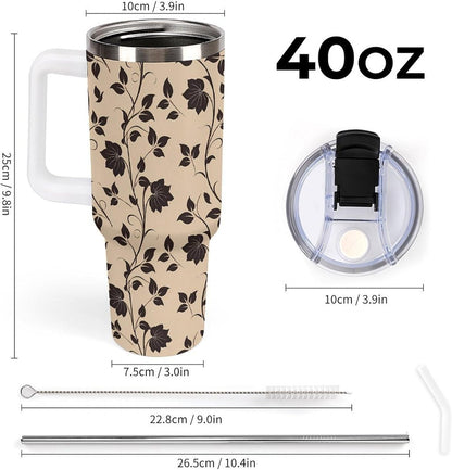 Leakproof Car Cup Vacuum Sealed With Lid For Office Crystal Clear Blue Water Ripple Print Drinkware Light Rose Red-style-5 - Colors F