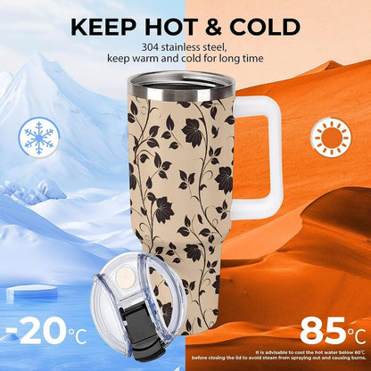 Leakproof Car Cup Vacuum Sealed With Lid For Office Crystal Clear Blue Water Ripple Print Drinkware Light Rose Red-style-5 - Colors F