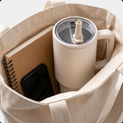 40 OZ Stainless Steel Tumbler with Handle & Straw Lid | Leakproof Insulated Tumbler, Travel Mug for Iced Coffee Water, Keep Drinks Cold or Hot at Home, Office, Commute & Outdoor