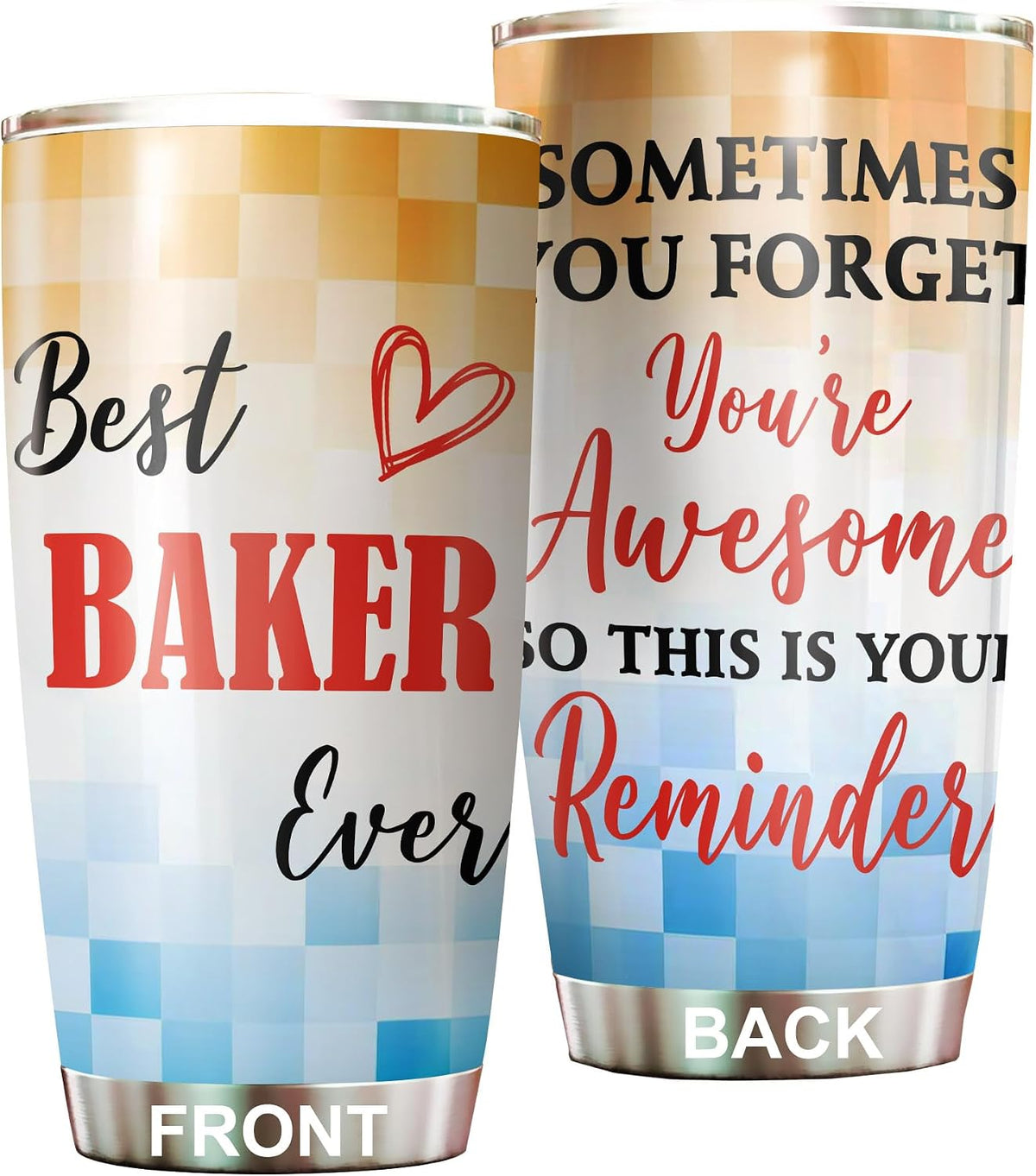 Best Caterer Ever Tumbler Stainless Steel 20oz, Office Gifts Women Men Work Friends Coworker, Driking Coffee Cup For Birthday Christmas - Colors R