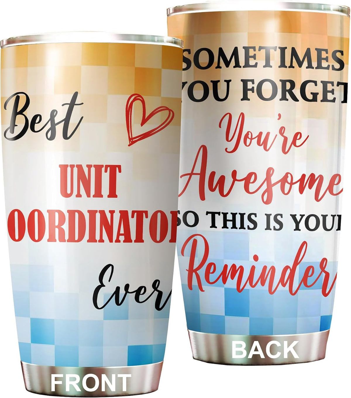 Best Caterer Ever Tumbler Stainless Steel 20oz, Office Gifts Women Men Work Friends Coworker, Driking Coffee Cup For Birthday Christmas - Colors R
