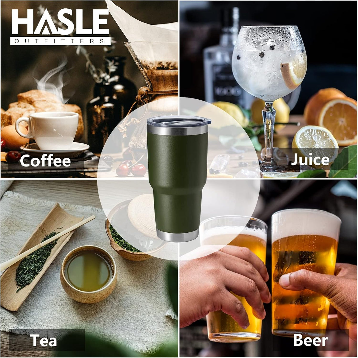 30oz Stainless Steel Tumbler, Double Wall Vacuum Insulated Travel Mug Tumbler, Durable Insulated Coffee Mug, Gift Box Set (Dark Blue, 1)