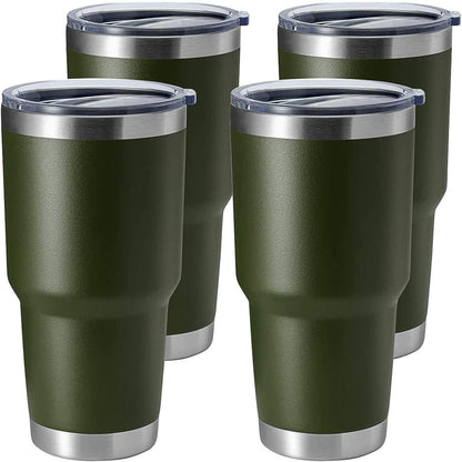 30oz Stainless Steel Tumbler, Double Wall Vacuum Insulated Travel Mug Tumbler, Durable Insulated Coffee Mug, Gift Box Set (Dark Blue, 1)