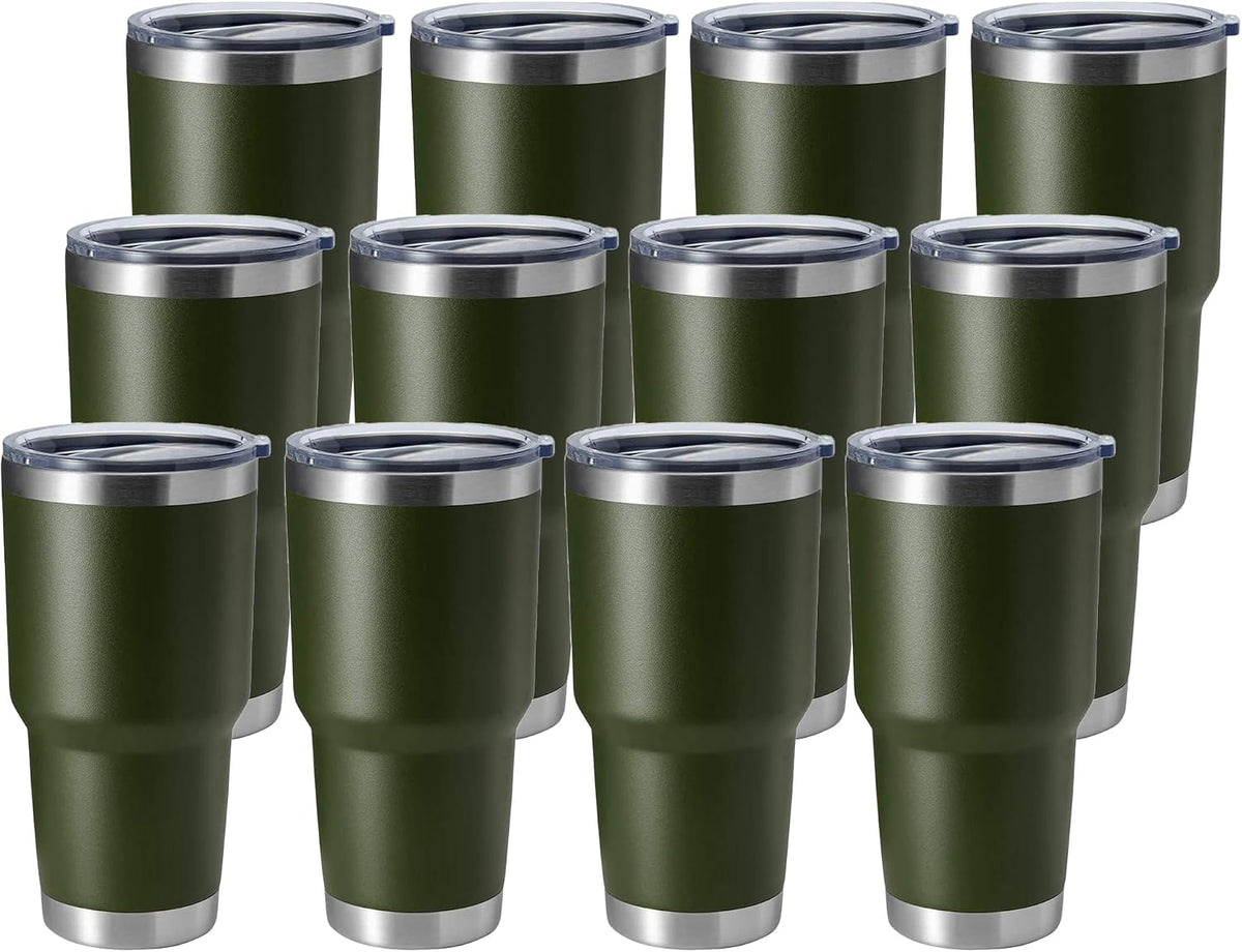 30oz Stainless Steel Tumbler, Double Wall Vacuum Insulated Travel Mug Tumbler, Durable Insulated Coffee Mug, Gift Box Set (Dark Blue, 1)
