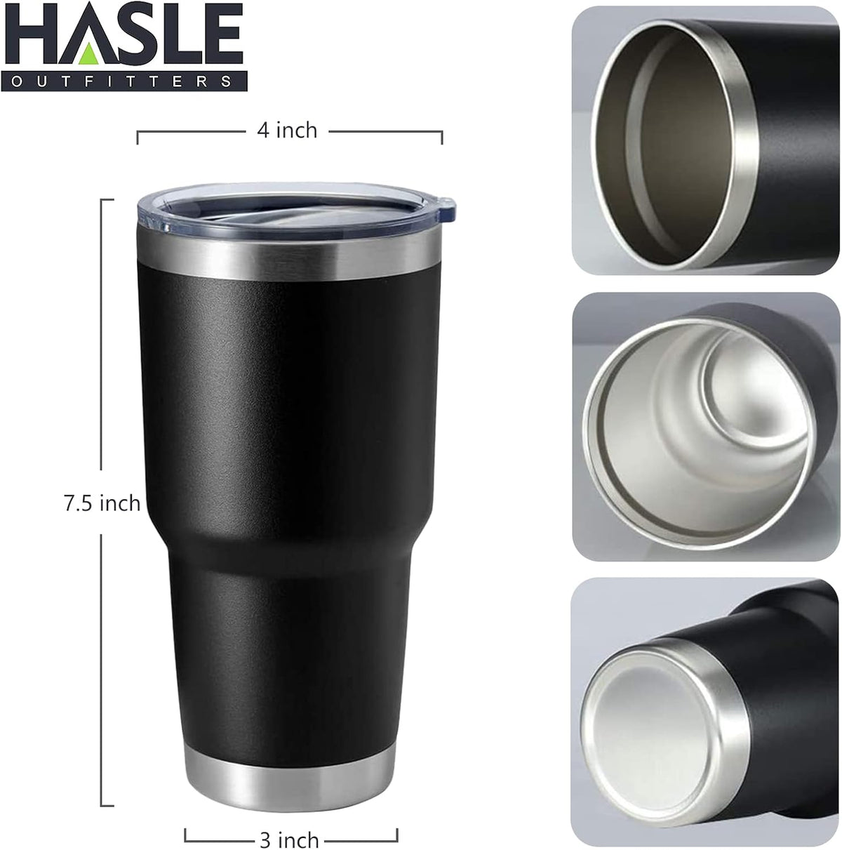 30oz Stainless Steel Tumbler, Double Wall Vacuum Insulated Travel Mug Tumbler, Durable Insulated Coffee Mug, Gift Box Set (Dark Blue, 1)