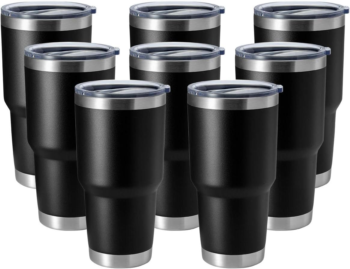 30oz Stainless Steel Tumbler, Double Wall Vacuum Insulated Travel Mug Tumbler, Durable Insulated Coffee Mug, Gift Box Set (Dark Blue, 1)