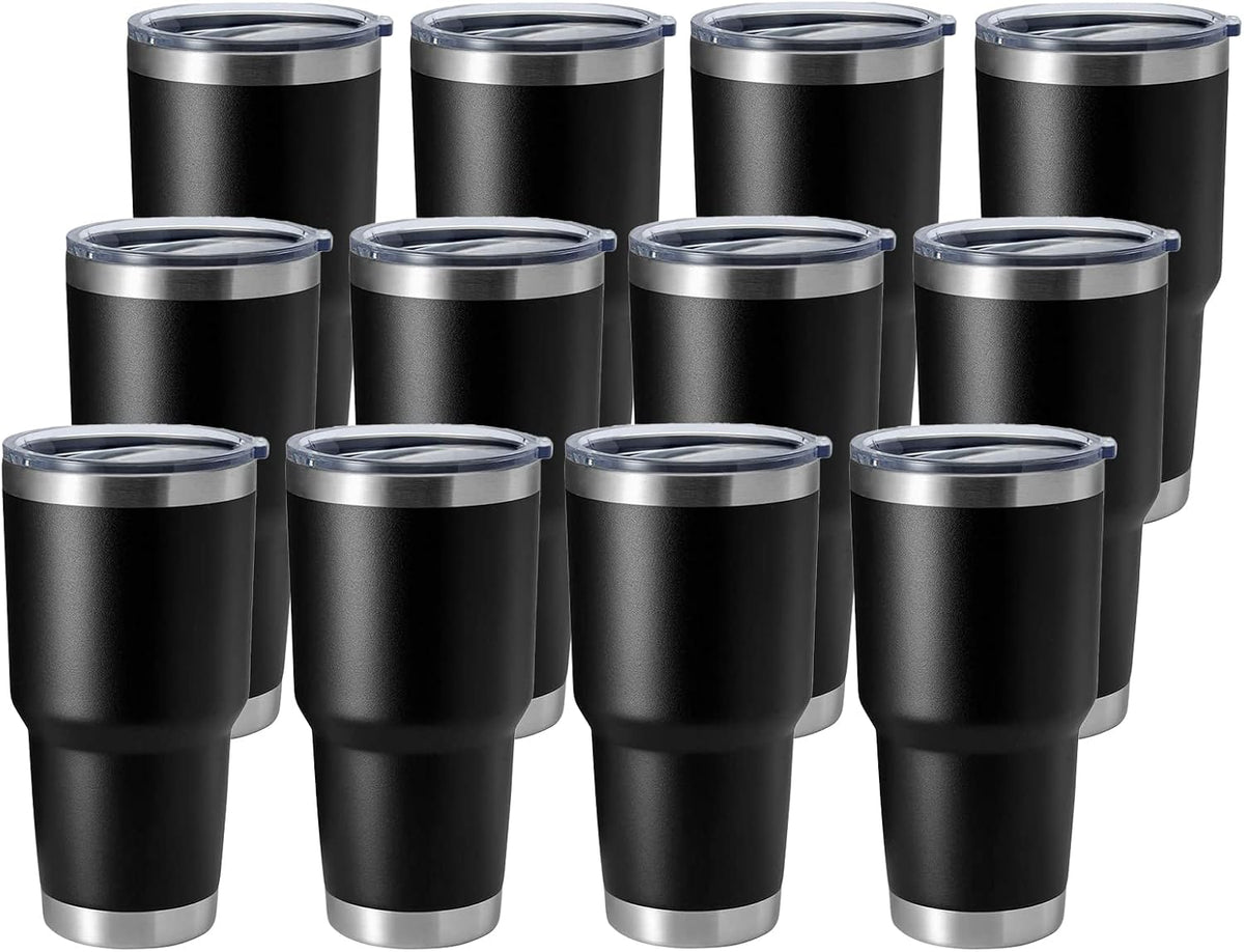 30oz Stainless Steel Tumbler, Double Wall Vacuum Insulated Travel Mug Tumbler, Durable Insulated Coffee Mug, Gift Box Set (Dark Blue, 1)