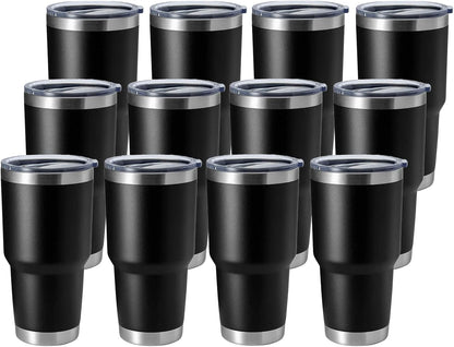 30oz Stainless Steel Tumbler, Double Wall Vacuum Insulated Travel Mug Tumbler, Durable Insulated Coffee Mug, Gift Box Set (Dark Blue, 1)
