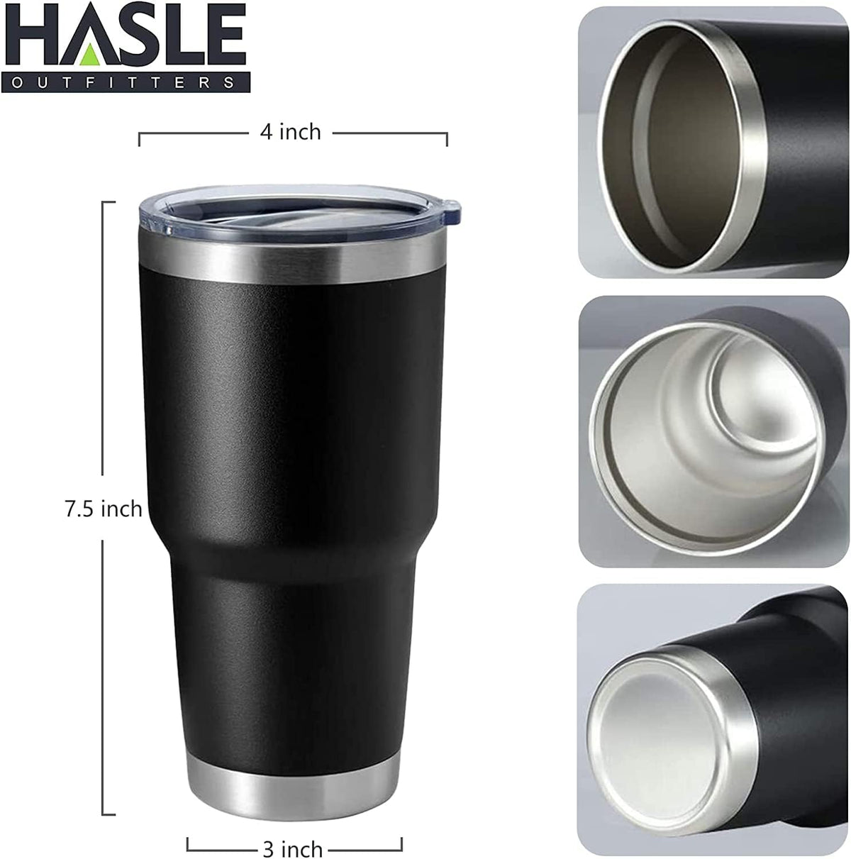30oz Stainless Steel Tumbler, Double Wall Vacuum Insulated Travel Mug Tumbler, Durable Insulated Coffee Mug, Gift Box Set (Dark Blue, 1)
