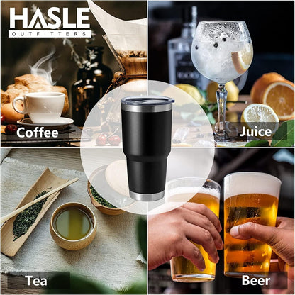 30oz Stainless Steel Tumbler, Double Wall Vacuum Insulated Travel Mug Tumbler, Durable Insulated Coffee Mug, Gift Box Set (Dark Blue, 1)