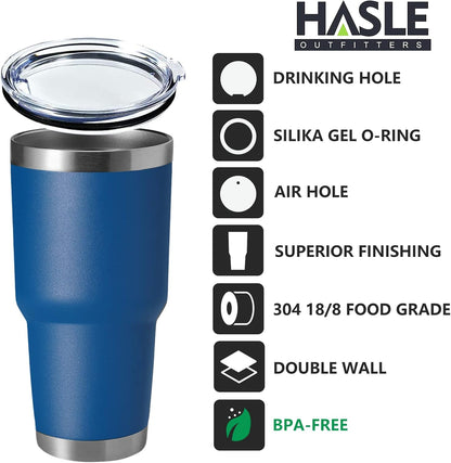 30oz Stainless Steel Tumbler, Double Wall Vacuum Insulated Travel Mug Tumbler, Durable Insulated Coffee Mug, Gift Box Set (Dark Blue, 1)