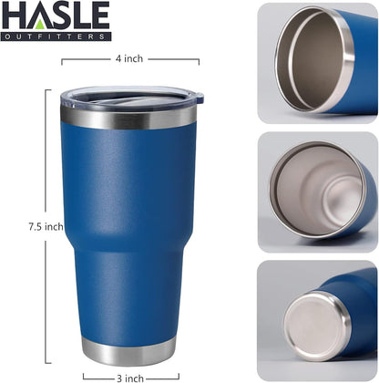 30oz Stainless Steel Tumbler, Double Wall Vacuum Insulated Travel Mug Tumbler, Durable Insulated Coffee Mug, Gift Box Set (Dark Blue, 1)