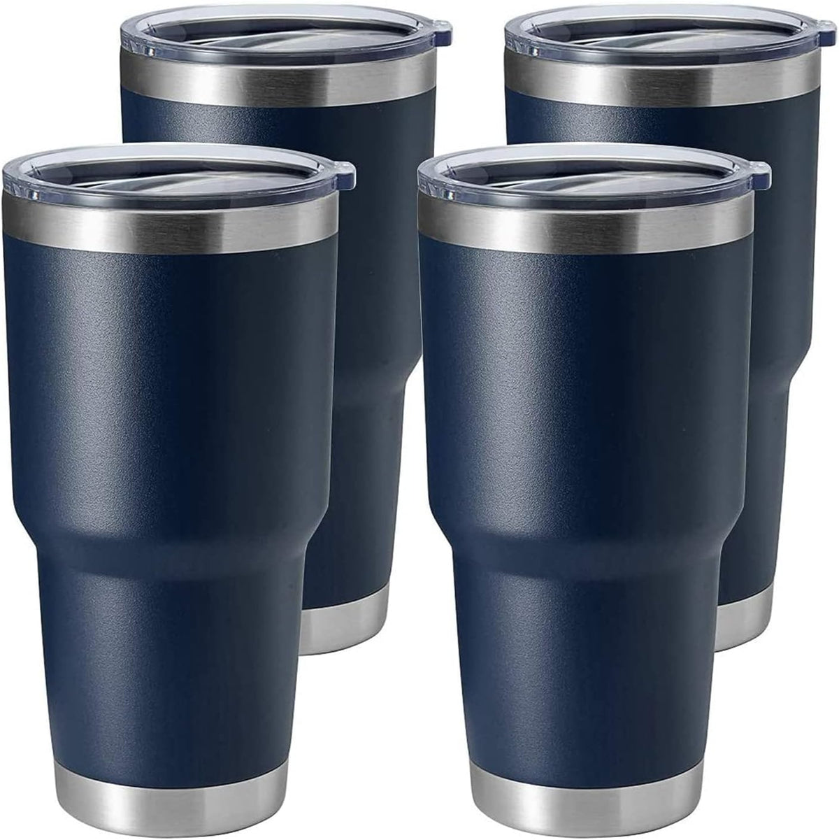 30oz Stainless Steel Tumbler, Double Wall Vacuum Insulated Travel Mug Tumbler, Durable Insulated Coffee Mug, Gift Box Set (Dark Blue, 1)