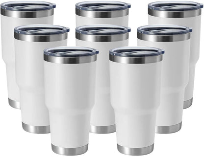 30oz Stainless Steel Tumbler, Double Wall Vacuum Insulated Travel Mug Tumbler, Durable Insulated Coffee Mug, Gift Box Set (Dark Blue, 1)