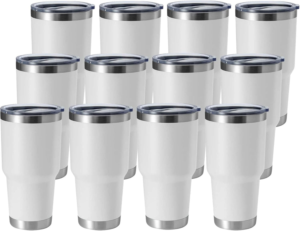 30oz Stainless Steel Tumbler, Double Wall Vacuum Insulated Travel Mug Tumbler, Durable Insulated Coffee Mug, Gift Box Set (Dark Blue, 1)