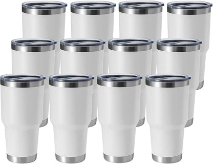 30oz Stainless Steel Tumbler, Double Wall Vacuum Insulated Travel Mug Tumbler, Durable Insulated Coffee Mug, Gift Box Set (Dark Blue, 1)