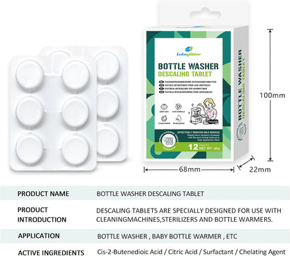 Baby Bottle Washer Descaling Tablet Remove Limescale 12 Count
