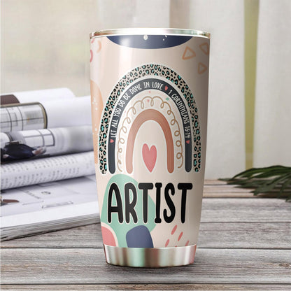 Let All You Do Be Done In Love Postal Clerk Tumbler Stainless Steel 20oz, Office Gifts Women Men Work Friends Coworker, Driking Coffee Cup For Birthday Christmas - Colors C