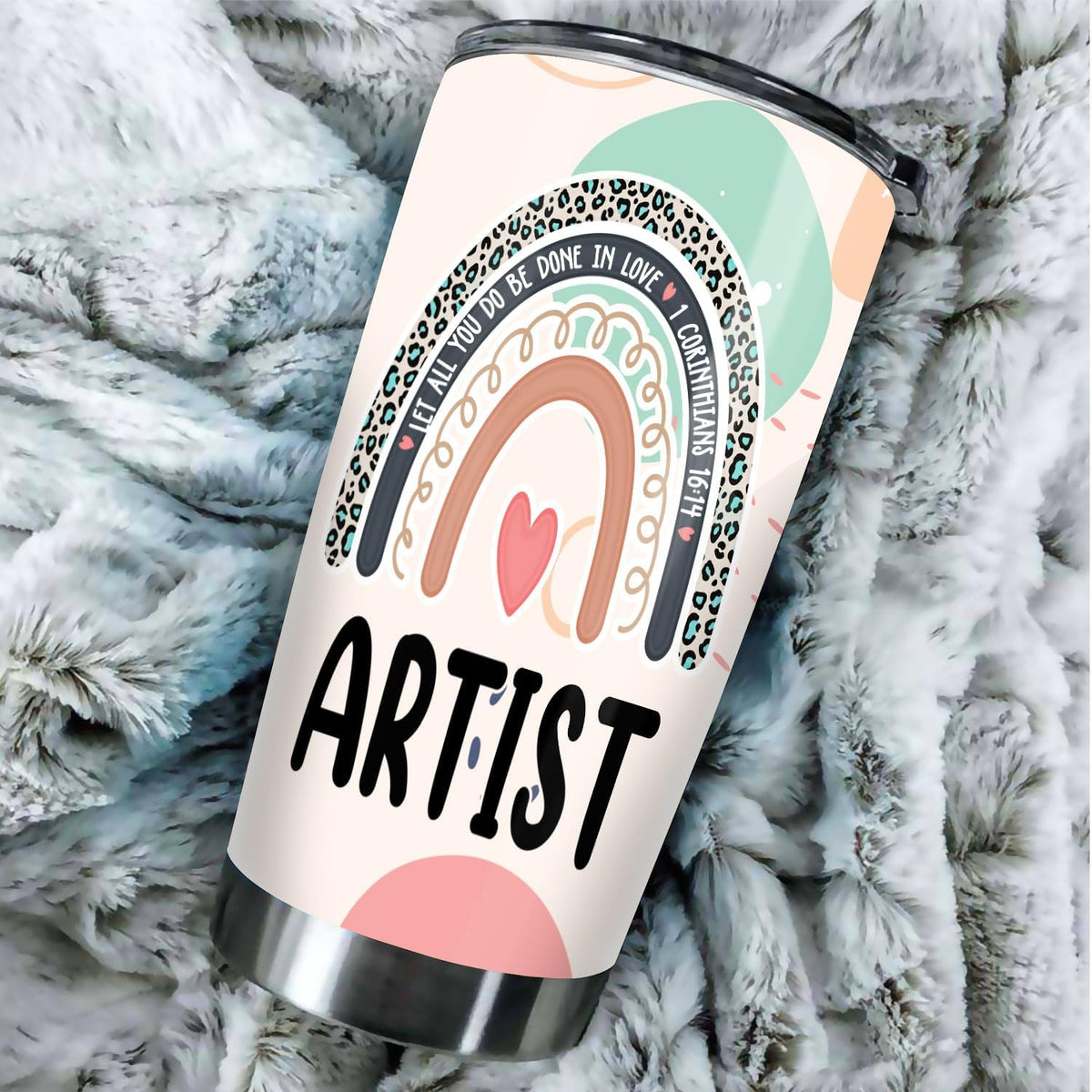 Let All You Do Be Done In Love Postal Clerk Tumbler Stainless Steel 20oz, Office Gifts Women Men Work Friends Coworker, Driking Coffee Cup For Birthday Christmas - Colors C
