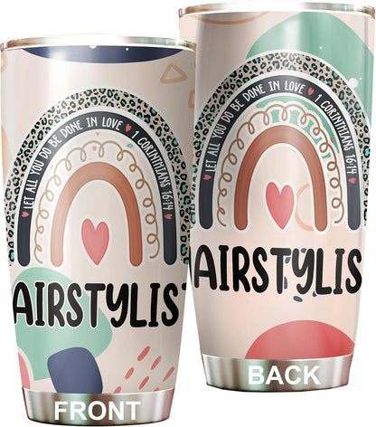 Let All You Do Be Done In Love Postal Clerk Tumbler Stainless Steel 20oz, Office Gifts Women Men Work Friends Coworker, Driking Coffee Cup For Birthday Christmas - Colors C