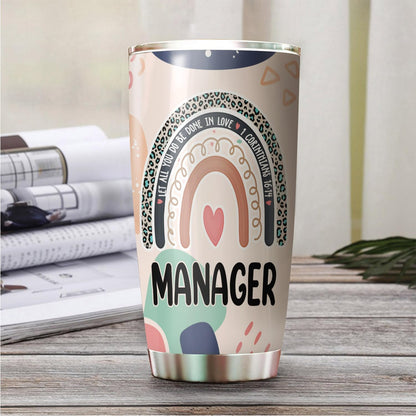 Let All You Do Be Done In Love Postal Clerk Tumbler Stainless Steel 20oz, Office Gifts Women Men Work Friends Coworker, Driking Coffee Cup For Birthday Christmas - Colors C