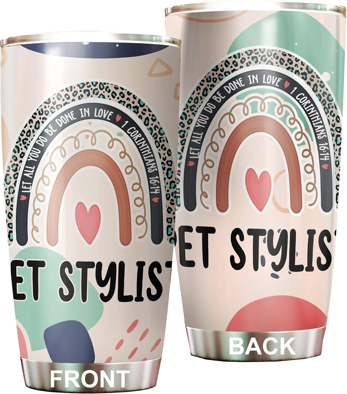 Let All You Do Be Done In Love Postal Clerk Tumbler Stainless Steel 20oz, Office Gifts Women Men Work Friends Coworker, Driking Coffee Cup For Birthday Christmas - Colors C