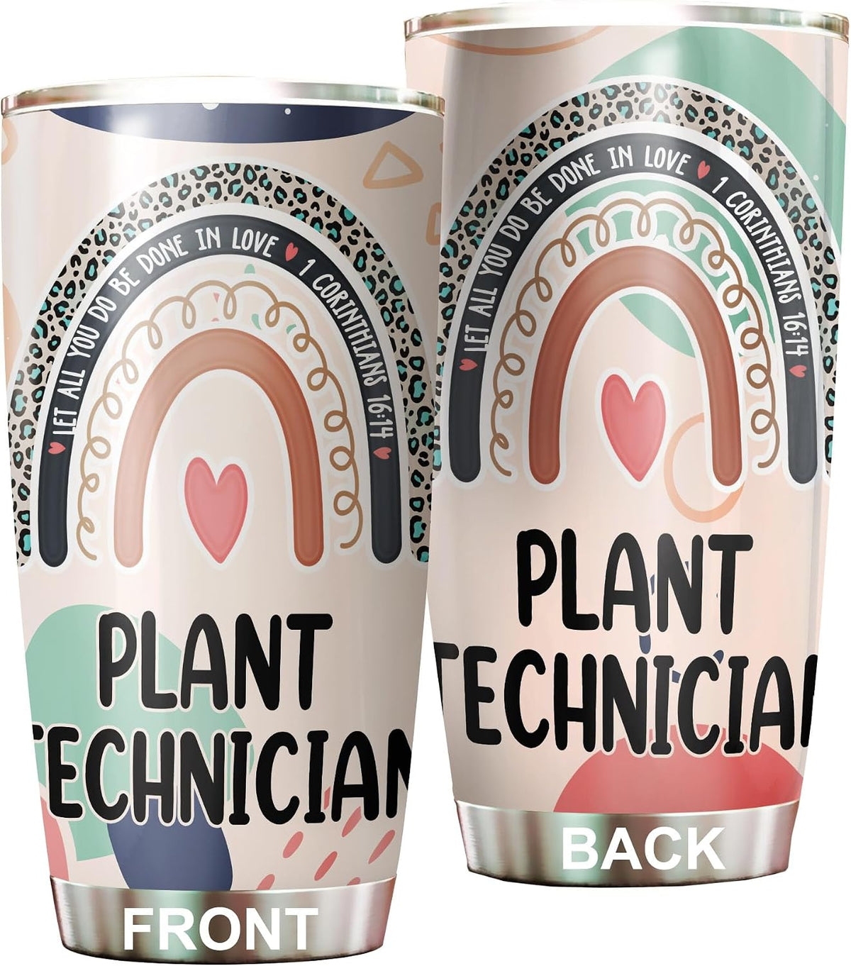 Let All You Do Be Done In Love Postal Clerk Tumbler Stainless Steel 20oz, Office Gifts Women Men Work Friends Coworker, Driking Coffee Cup For Birthday Christmas - Colors C