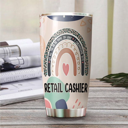 Let All You Do Be Done In Love Postal Clerk Tumbler Stainless Steel 20oz, Office Gifts Women Men Work Friends Coworker, Driking Coffee Cup For Birthday Christmas - Colors C
