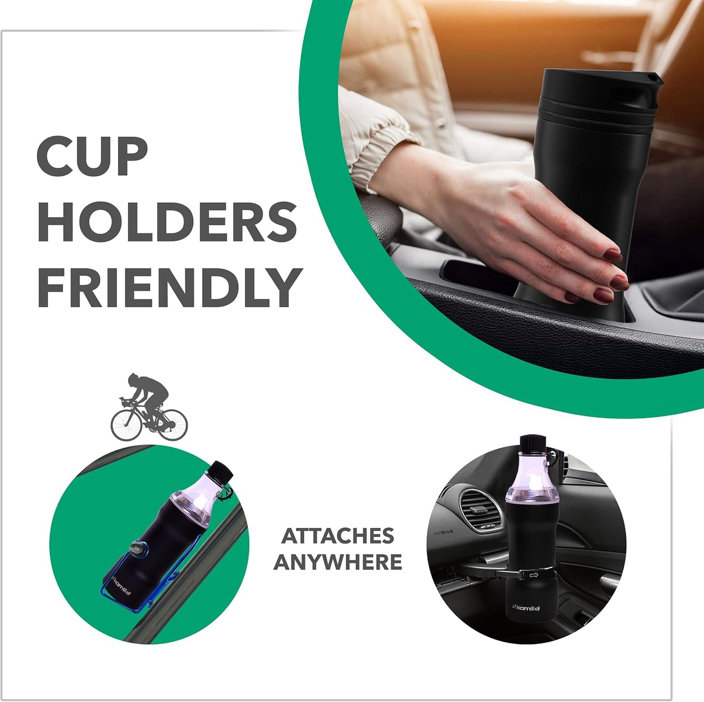 Travel Coffee Mug, Stainless Steel Coffee Tumbler-Double Wall Thermal Vacuum Insulated Coffee Mug with Lid for Cold, BPA free, Ice Drinks and Hot Beverage-11+5 oz