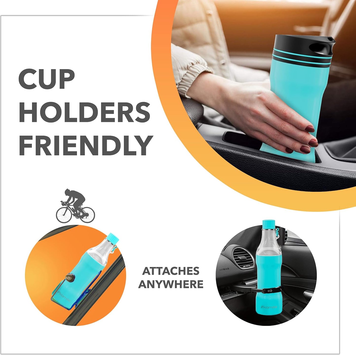 Travel Coffee Mug, Stainless Steel Coffee Tumbler-Double Wall Thermal Vacuum Insulated Coffee Mug with Lid for Cold, BPA free, Ice Drinks and Hot Beverage-11+5 oz