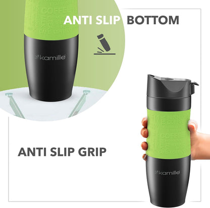 Travel Coffee Mug, Stainless Steel Coffee Tumbler-Double Wall Thermal Vacuum Insulated Coffee Mug with Lid for Cold, BPA free, Ice Drinks and Hot Beverage-11+5 oz