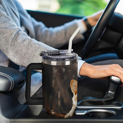 40 Oz Double Insulated Tumblers With Handles Pelican Birds Printed Insulated Tumbler With Straw With Lid Leak-proof Stainless Steel Travel Coffee Mug - Colors A