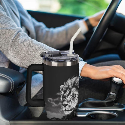 40 Oz Double Insulated Tumblers With Handles Pelican Birds Printed Insulated Tumbler With Straw With Lid Leak-proof Stainless Steel Travel Coffee Mug - Colors A