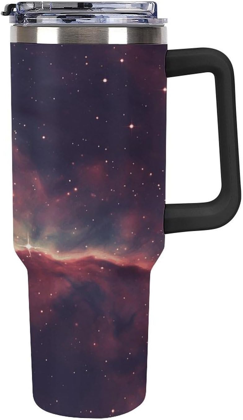 40 Oz Double Insulated Tumblers With Handles Pelican Birds Printed Insulated Tumbler With Straw With Lid Leak-proof Stainless Steel Travel Coffee Mug - Colors A