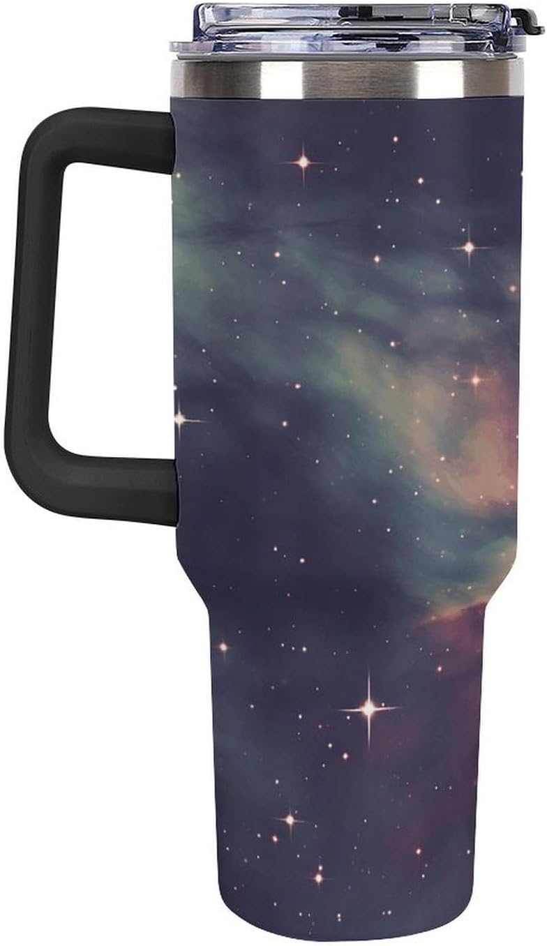 40 Oz Double Insulated Tumblers With Handles Pelican Birds Printed Insulated Tumbler With Straw With Lid Leak-proof Stainless Steel Travel Coffee Mug - Colors A
