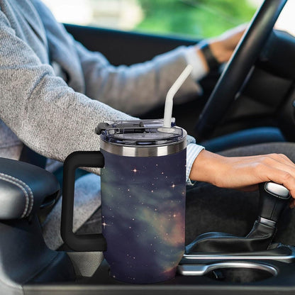 40 Oz Double Insulated Tumblers With Handles Pelican Birds Printed Insulated Tumbler With Straw With Lid Leak-proof Stainless Steel Travel Coffee Mug - Colors A