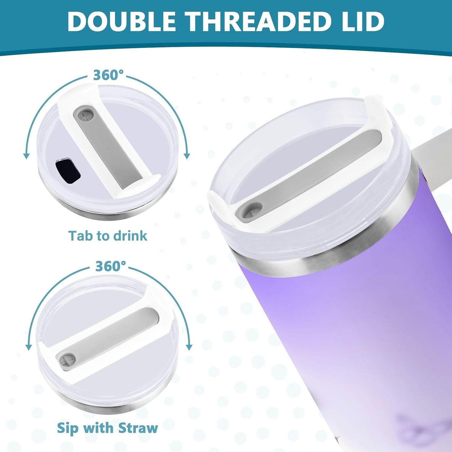 Pink Rose Floral Roses 30 oz Tumbler with Handle and Straw Lid, Insulated Stainless Steel Water Bottle Portable Travel Coffee Tea Mug Cup