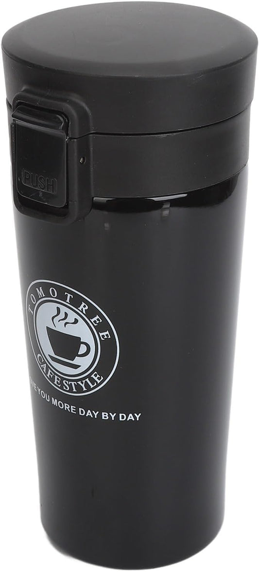 Insulated Coffee Cup, Premium Stainless Steel Double Wall Travel Mug with Leakproof Snap Flip Lid s and Office Use 380ml