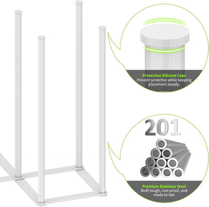 Collapsible Bottle Drying Rack, Foldable Baby Bottle Drying Rack, Portable Drainer Stand Holder for Water Bottles, Cup, Reusable Silicone Bag, Cutting Board (Black)