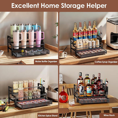 Water Bottle Organizer for Full 40 oz Stanley/Tumbler, Brown