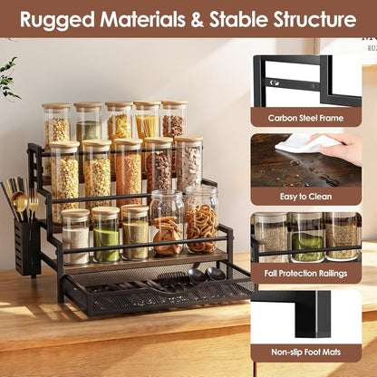 Water Bottle Organizer for Full 40 oz Stanley/Tumbler, Brown