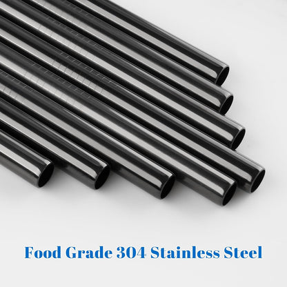 8PCS Stainless Steel Straws Fit for 40oz Stanley Tumblers, Silver