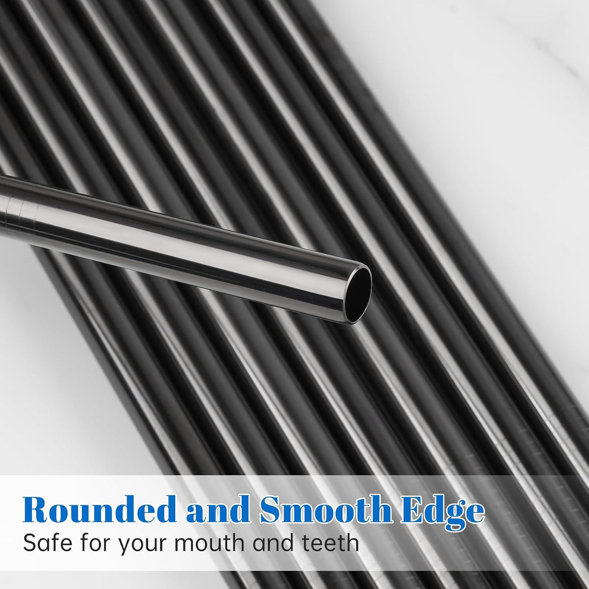 8PCS Stainless Steel Straws Fit for 40oz Stanley Tumblers, Silver