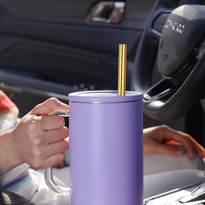8PCS Stainless Steel Straws Fit for 40oz Stanley Tumblers, Silver