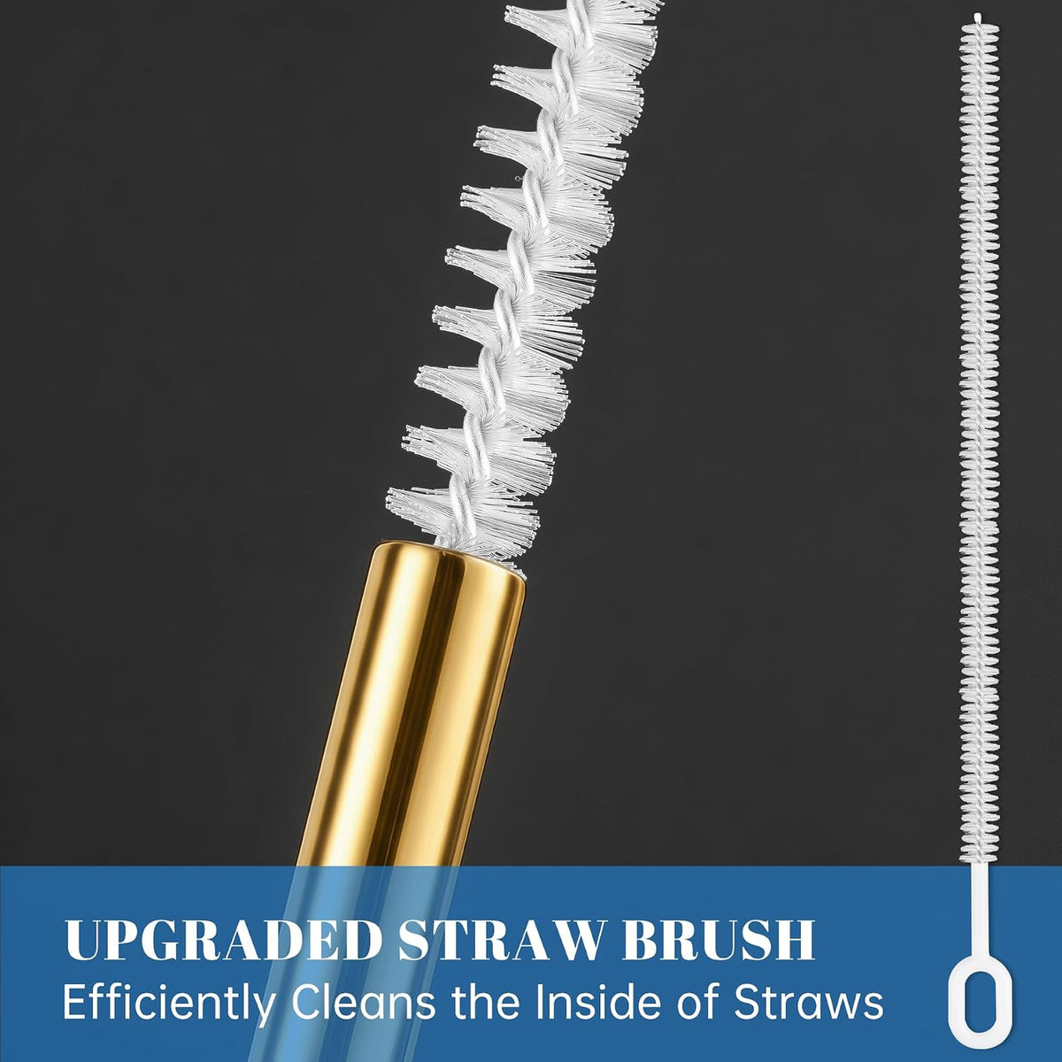 8PCS Stainless Steel Straws Fit for 40oz Stanley Tumblers, Silver