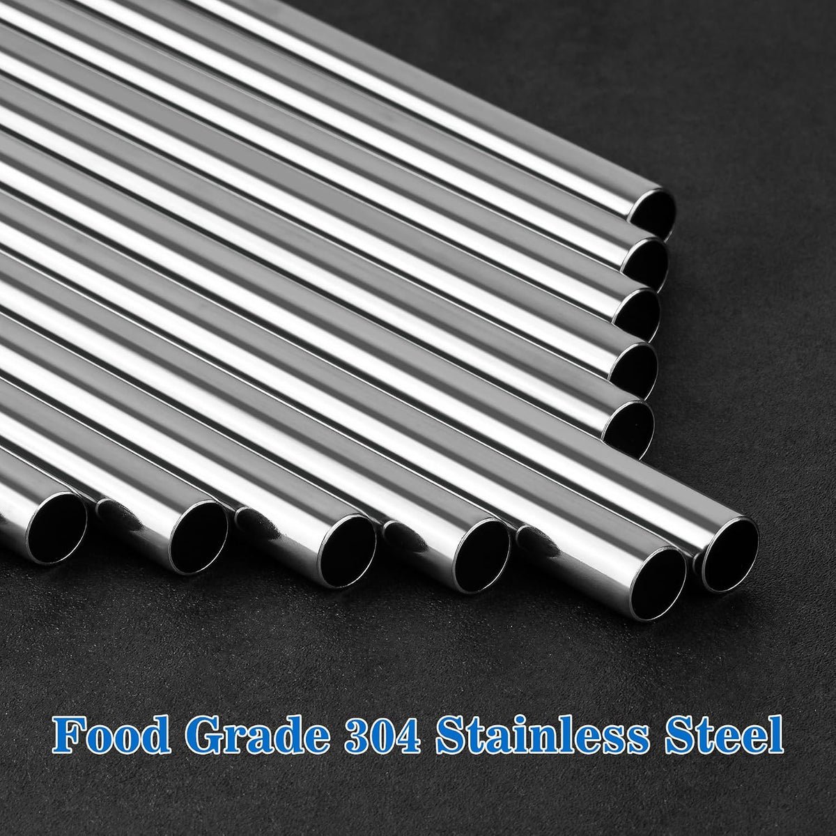 8PCS Stainless Steel Straws Fit for 40oz Stanley Tumblers, Silver